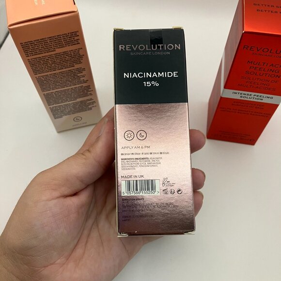 Revolution Skincare Serums Set Glycolic, Niacinamide & Multi Acid Peel 30ml 3set - Picture 9 of 12
